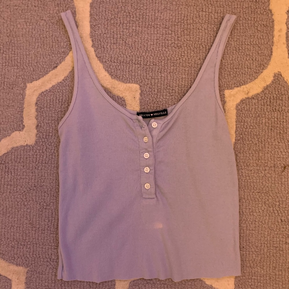 Blue Brandy Melville cropped tank